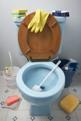 en grundlig rengöring av badrummet städas alltid